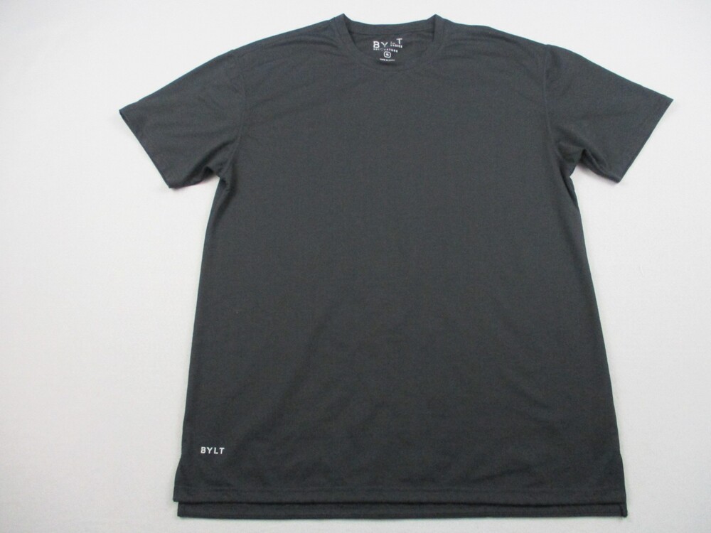 BYLT Shirt Men Extra Large Black Solid Signature Performance Basic Tee XL